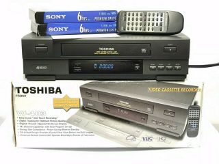 Toshiba W - 403 Vcr Vhs & Remote - 2 Blank Sony Tapes - Recorder W403