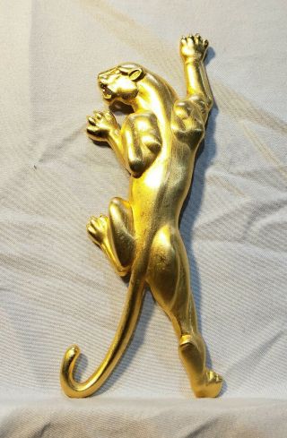 Vintage Signed " Jj " 1986 Gold Tone Cat,  Panther,  Jaguar Brooch Pin