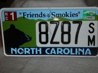 North Carolina Specialty License Plate Tag Friends Of The Smokies 2014 Bear