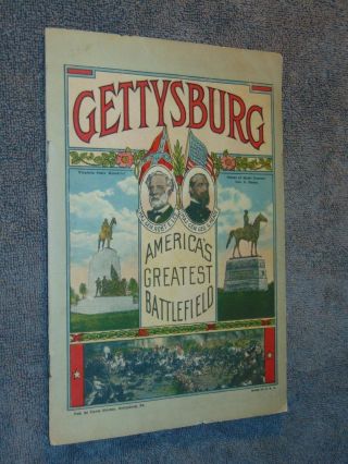 Circa 1912 Gettysburg Civil War Battlefield Souvenir Booklet