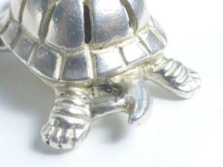 Vintage 925 Sterling Silver Hollow Turtle Tortoise Speed Charm c631 3