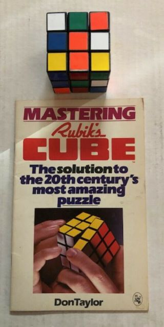 Vintage Rubiks Cube,  Mastering Rubiks Cube Book By Don Taylor 1981 1st Printing