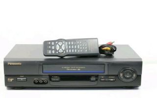 Panasonic Omnivision Pv - V4611 4 Head Vhs Vcr With Remote Fully