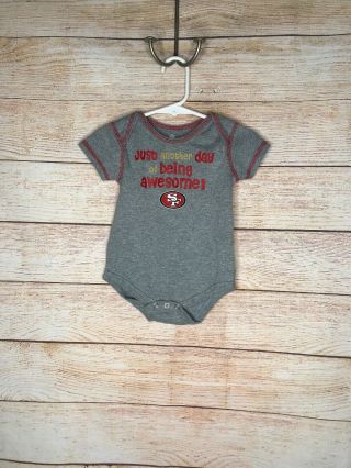 San Francisco Sf 49ers Baby Size 6/9 Months Creeper One - Piece