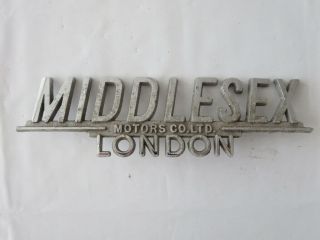 Vintage Middlesex Motors London Ontario Canada Car Dealership Emblem Badge