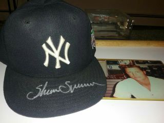 N.  Y.  Yankees Shane Spencer Signed 98 W.  S.  Era Baseball Cap.