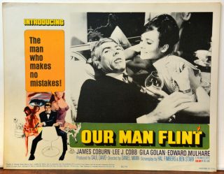 Our Man Flint Set 7 Movie Lobby Cards James Bond Parody Vintage 1966 2