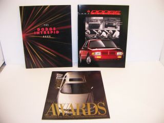 1993 Dodge Spirit Shadow Dynasty Colt Intrepid Sales Brochures & Awards (3)