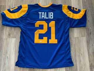 Aqib Talib Autographed Signed Jersey Nfl La Rams Psa Bowl