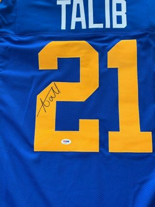 Aqib Talib autographed signed jersey NFL LA Rams PSA Bowl 2