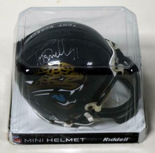Tony Boselli Signed Jacksonville Jaguars Riddell Mini Helmet Bc968
