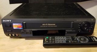 Sony Slv - N50 Hifi Stereo Vhs Vcr Player W/remote And Av Cables