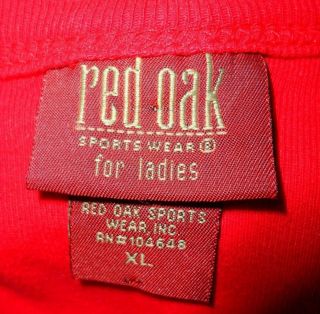 WOMEN ' S NCAA OHIO STATE BUCKEYES RED OAK SCREEN PRINT LADIES SHIRT XLARGE XL 3