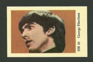 The Beatles Vintage 1965 Swedish Trading Card Hb81 George Harrison