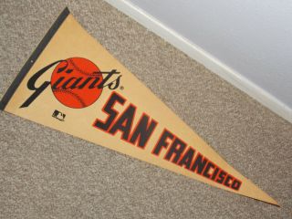 Vintage 1960s San Francisco Giants Full Size Felt Pennant Mlb Memorabilia