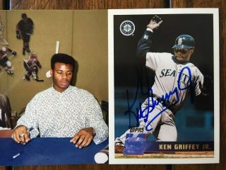 Ken Griffey Jr Autograph 1996 Topps Card Signed Mariners Auto 96