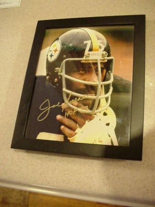 Mean Joe Greene Autograph Signed Framed Picture Pittsburgh Steelers Hof87