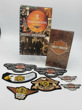 Vintage Harley Davidson 95th Anniversary Ticket Package - /patch/decal/map Mixed