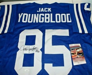 Jack Youngblood Autographed Signed Los Angeles Rams All Blue Hof Jersey 1 Jsa