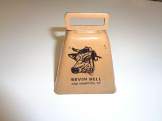 Vintage Brown Cowbell Bevin Brothers Mfg Co East Hampton,  Ct More Cowbell Bell