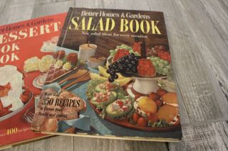 Vintage Cookbook Set of 2 Better Homes Gardens Salad & Dessert Books 2