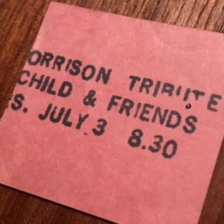 Vintage 1980s whisky A Go Go Concert Ticket Wild Child Jim Morrison Doors 2