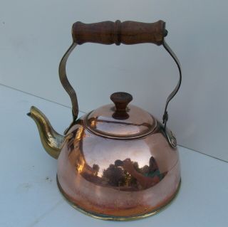 Vintage Copper Tea Pot Kettle Made In Portugal