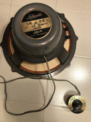 Vintage Lafayette Sk - 58 12 " Coaxial Speaker With High Frequency Control