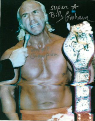 Wwe Superstar Billy Graham Hand Signed Autographed 8x10 Photo With 16