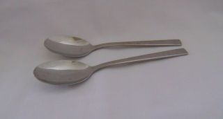 Vintage 1979 Pan Am First Class Flatware Spoon Two Items