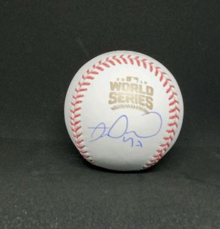 Chicago Cubs Miguel Montero Autographed 2016 World Series Omlb Dual