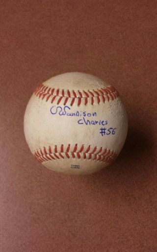 Wandisson Charles Signed Autographed Baseball On Minor League Ball.  A 