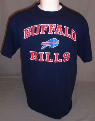Buffalo Bills Nfl Team Apparel Football Blue Short Sleeve T - Shirt Size Large