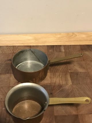 Vintage Copper Measuring Cups 1/4 & 1/2 Cups