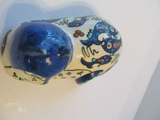 VINTAGE HAND PAINTED CERAMIC KITTY/CAT WITH FISH 3