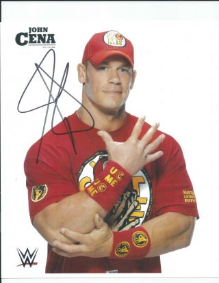 Wwe John Cena Authentic Hand Signed Autogrphed 8x10 Photo