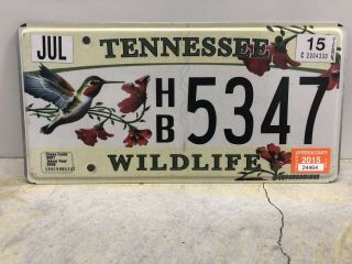 2015 Tennessee Wildlife License Plate