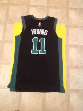 Mens Boston Celtics Kyrie Irving Black Basketball Jersey Size 50 Stitched