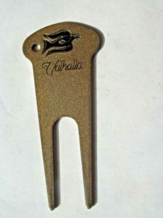 Vintage Old Valhalla Tool Divot Repair Brass With Bird Logo