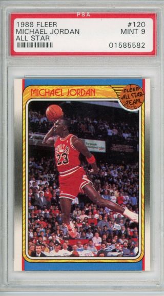 1988 Fleer All Star Michael Jordan 120 Psa 9