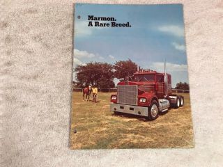 Rare 1972 Marmon Motor Co Trucks Dealer Sales Brochure