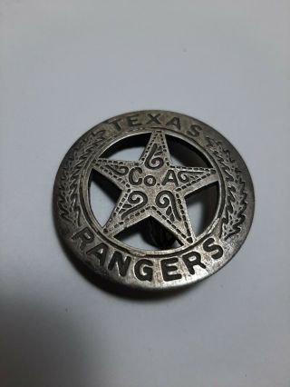 Texas Rangers Mexico Border Badge Made From Mexico Coin 1 5/8 "
