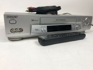 Sony Slv - N81 Vcr Player/recorder With Sony Remote And Cables