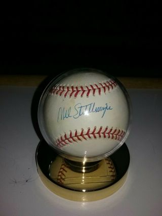 N.  Y.  Yankees Mel Stottlemyre Signed Yankee Baseball With Ball Protector
