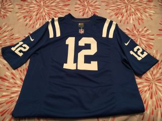 Andrew Luck Indianapolis Colts Number 12 Jersey,  Blue,  Large