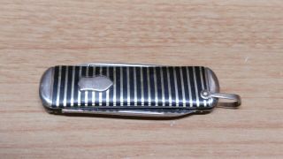 Vintage Imperial 2 1/4 " Pocket Knife W/nail File & Blade Black / Silver