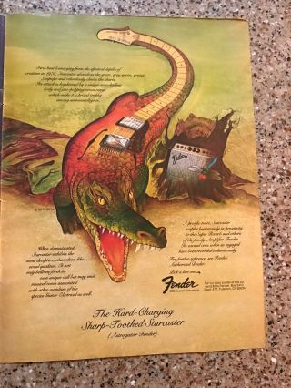 1977 Vintage 8x11 Print Ad For The Fender Astrogator Starcaster Guitar Great Art