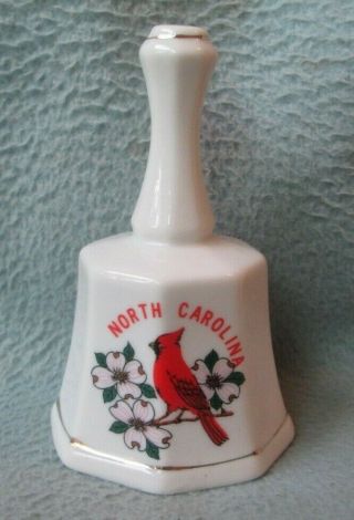 Cardinal North Carolina Souvenir Ceramic Bell