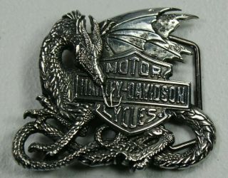 Harley Davidson Motorcycles Dragon Bar Shield Belt Buckle - - Baron - - Brass