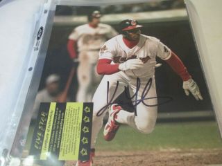 Kenny Lofton Cleveland Indians Hand Autographed 8x0 Photo With